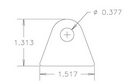 4130 1/8" THK, 3/8" HOLE, 7/8" HT, STRAIGHT CHASSIS TAB - QTY 20